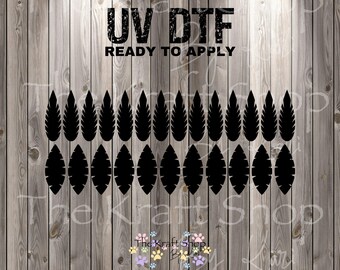 UV DTF Sticker print. Feather borders bundle tumbler helper tumbler decal. Permanent sticker #7398