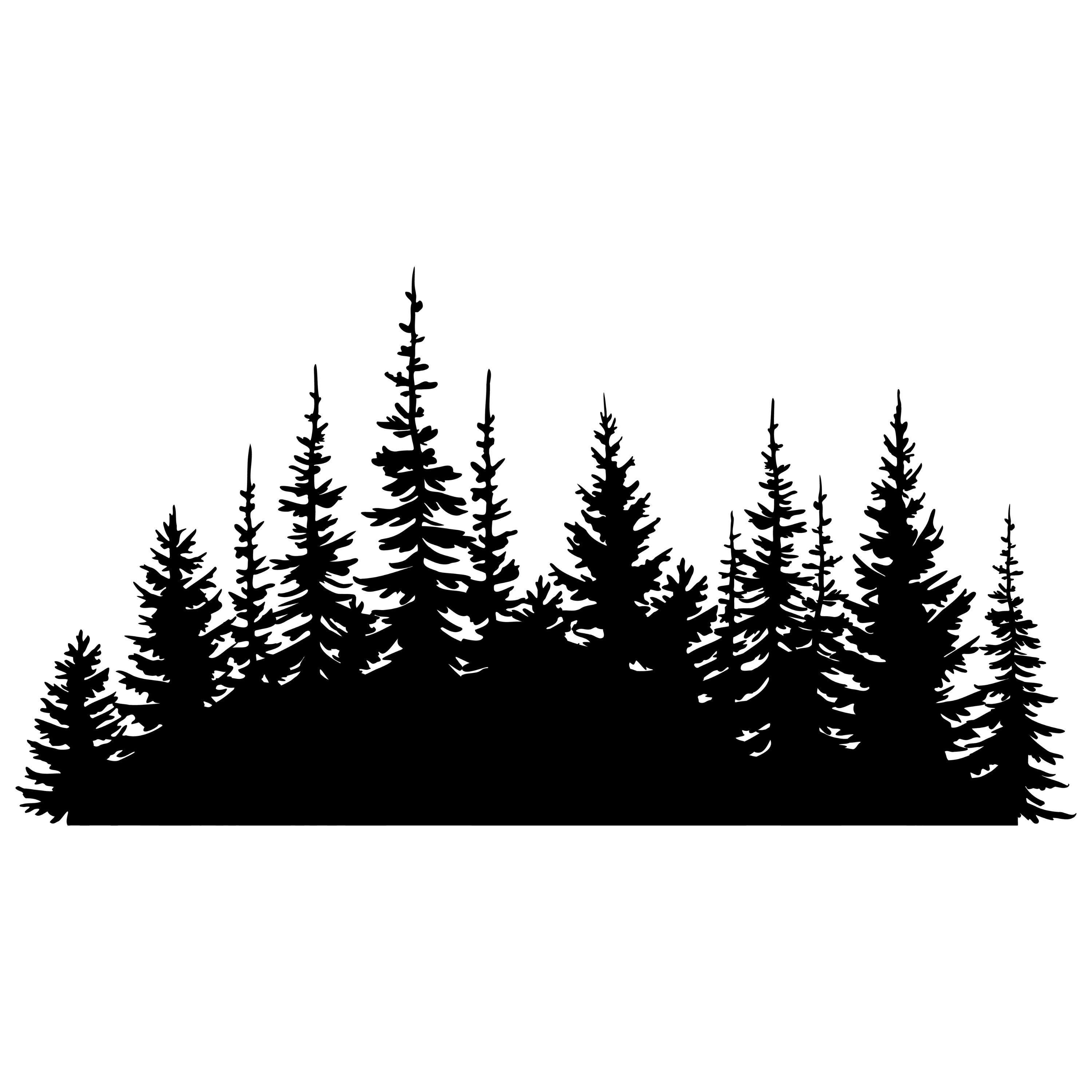 UV DTF Sticker Prints. Tree Line Element Sheet Decal, Permanent Sticker ...