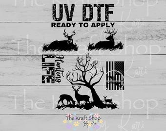 UV DTF Sticker print Hunting Life mixed media bundle of decals Element sheet 10x10 decal #10374