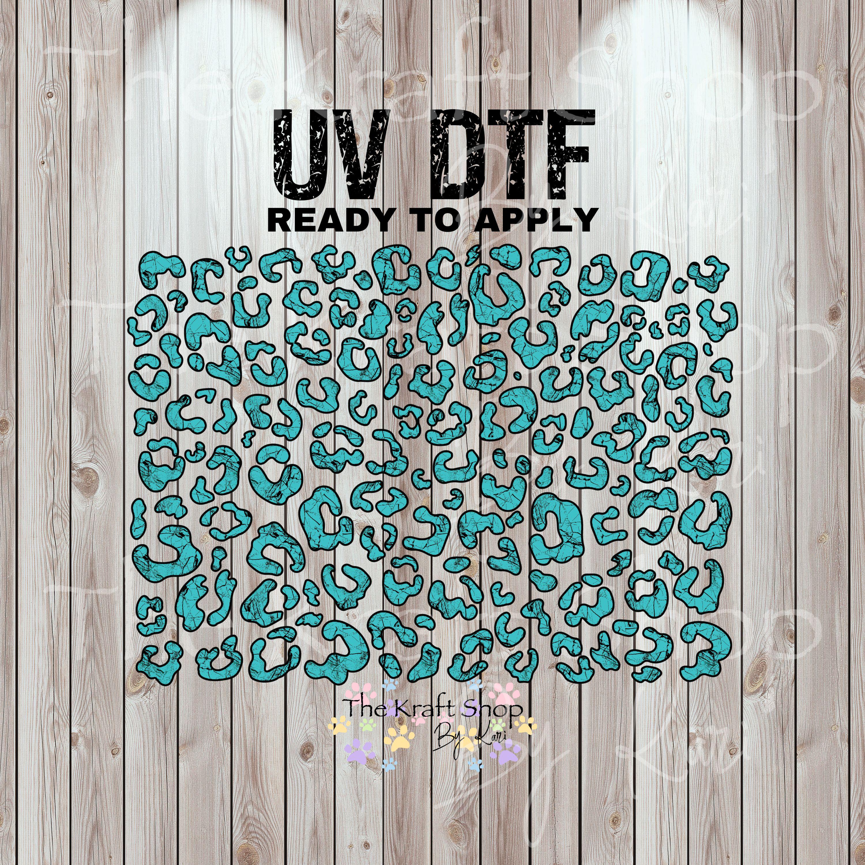 UV DTF Sticker Print. Stone Turquoise Leopard Spots. Cheetah Spots ...