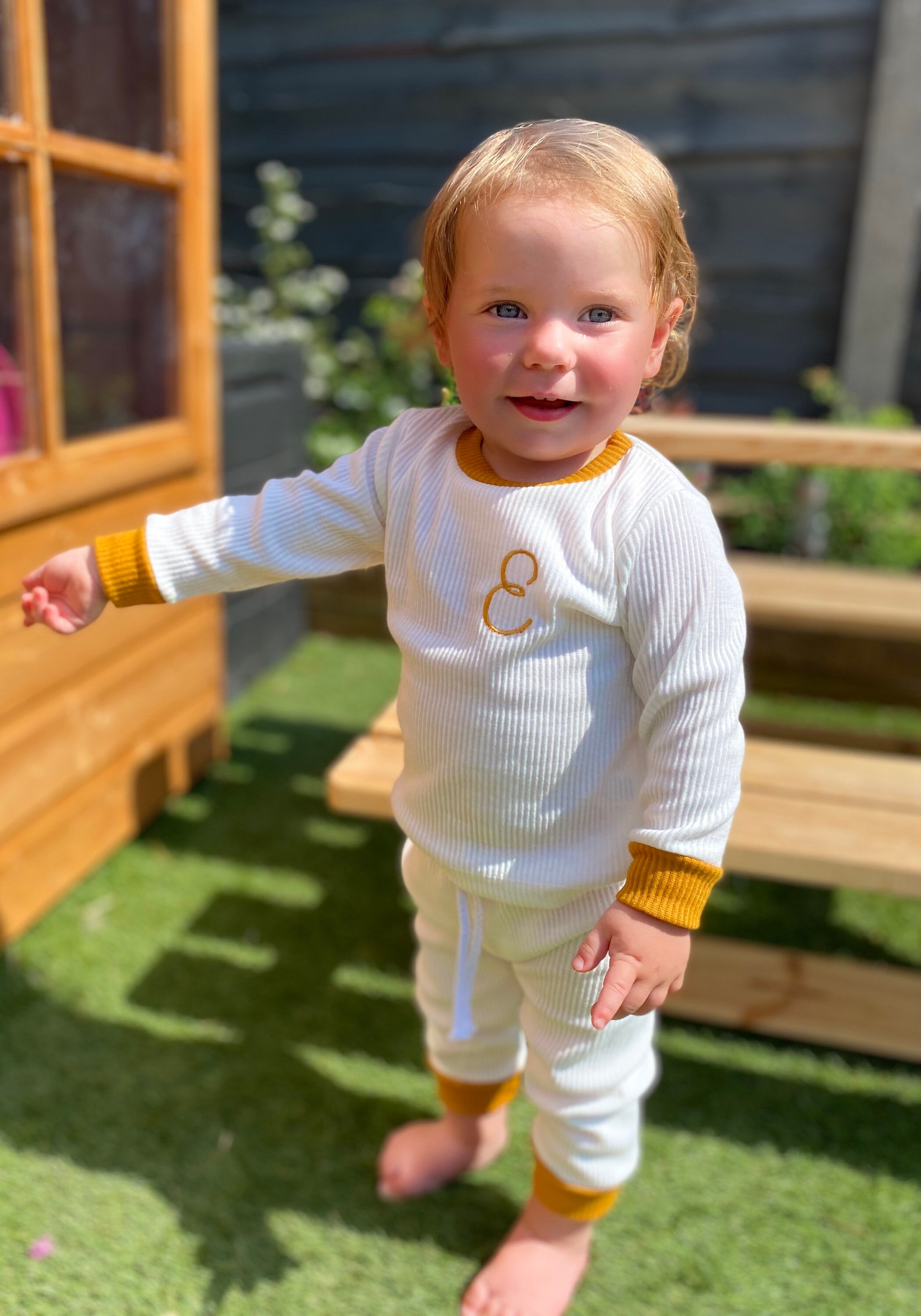 Baby/toddler Personalised 2 piece ribbed co ord set Etsy