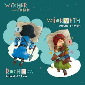 The Witcher - Iorveth and Vernon Roche vinyl stickers