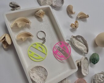 monogram initial name keychain, name keychain, custom keychain, personalized keychain, keychain, acrylic keychain