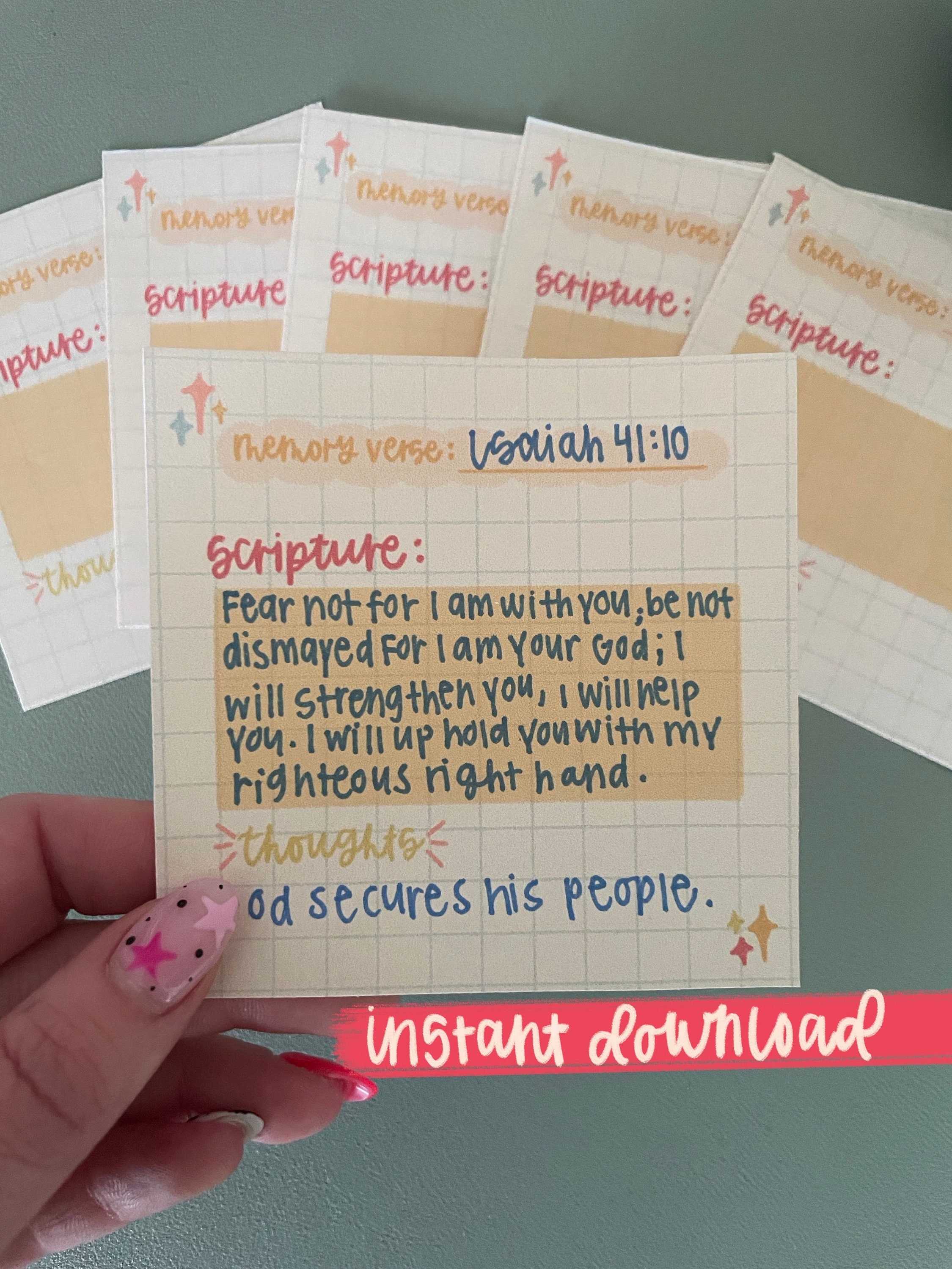 Blank Scripture Cards | Memory Verse Cards | Bible Verse Memory Cards ...