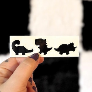 Tiny Dinosaur Decal, Hidden Decals, Dino Gift, Funny Car Accessories, Micro Decal, Car Easter Eggs, T Rex, Planner, Water Bottle, 1”Tall