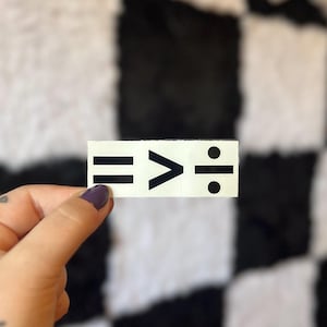 Equality is Greater Than Division Decal, Car Decal, Laptop Sticker, Equal Rights Decal, LGBTQ+, Women&#39;s Rights, Human Rights, Anti Racist