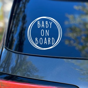 Baby on Board Decal, Car Decal, New Parent Sticker, Child Safety Accessories, Parents to Be Gifts, Baby Shower, New Mom Gift