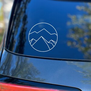 Mountain Decal, Car Decal, Laptop Sticker, Mountain Decor, Nature Sticker, Tumbler, Mountain Range Vinyl, Hiking Gifts, Minimalist, PNW