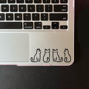 A Vinyl Decal With Some Very Small Cats, cat lover, car decal, minimalist sticker, laptop sticker, cat lady