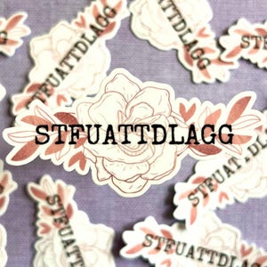 STFUATTDLAGG Sticker, Romance Book Sticker, Bookworm Gift, Booktok, Smut Sticker, IYKYK, EReader Accessories, Reader Gift, Waterproof Vinyl