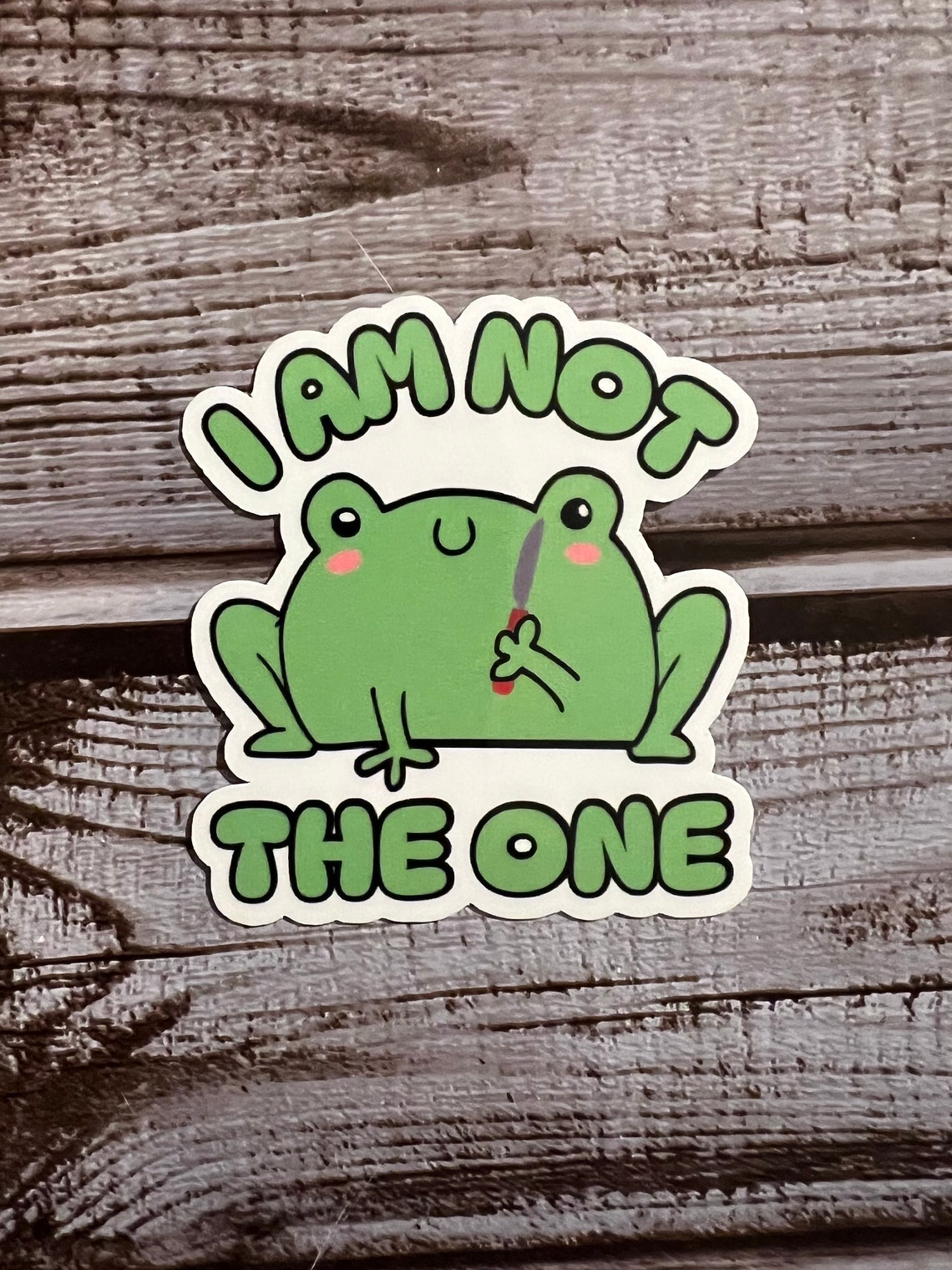 I Am Not the One Sticker, Funny Frog Sticker, Sassy Sticker, Sarcastic ...