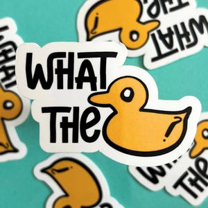 What the Duck Sticker, Funny Sticker, Laptop Sticker, Funny Gifts, Stickers, Waterproof Stickers for Water Bottles, Ducks, Humorous