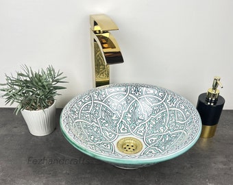 Elegant Bathroom Sink, Classic Ceramic Vessel sink for Luxurious washbasin Bathroom, Ceramic decor