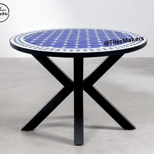 Handmade Tiled Dining Table: Rustic Modern Farmhouse Style