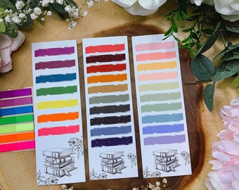 Personalisierbares Lesezeichen: Pastell & dunkle Farben