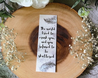 Restore Me, shatter me series bookmark
