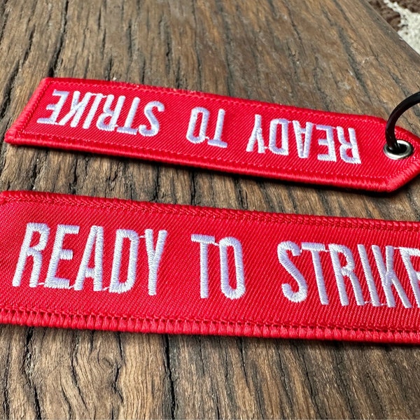 Ready to Strike Flight Attendant Keychain Luggage Tag Bag Tag Flight Crew SWA Southwest Airlines Railroad