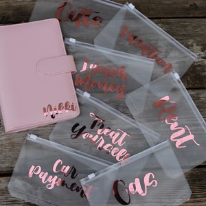 Customizable Budget Binder | Money Wallet | Cash Envelopes with Zipper | Budget Planner | Money Saver | Piggy Bank Wallet