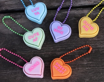 Fidget Clicker impreso en 3D / Fidget Clickers de corazón / Fidget de San Valentín / Juguete sensorial / Charm para bolsa sensorial / Llavero sensorial