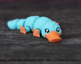 3D Printed Platypus Fidget | 3D Printed Fidget Collectible | Articulated Fidget |  Desk Figurine | Platypus | Articulated Flexi Fidget