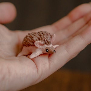 Personalized Handmade Hedgehog Polymer Clay Sculpture *MADE TO ORDER*