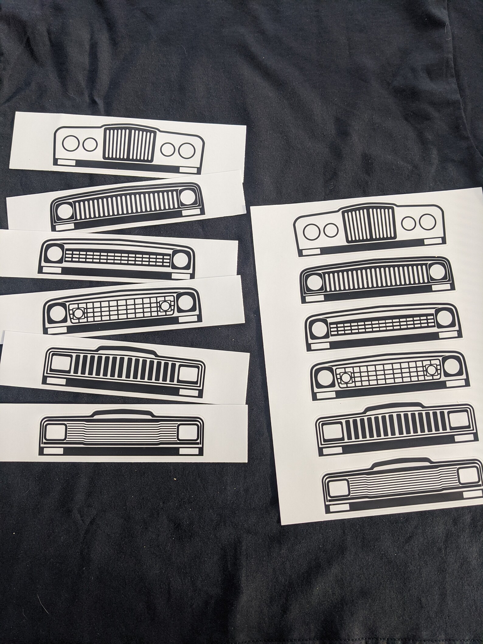 Full Size Jeep Grills Through the Years Stickers Etsy