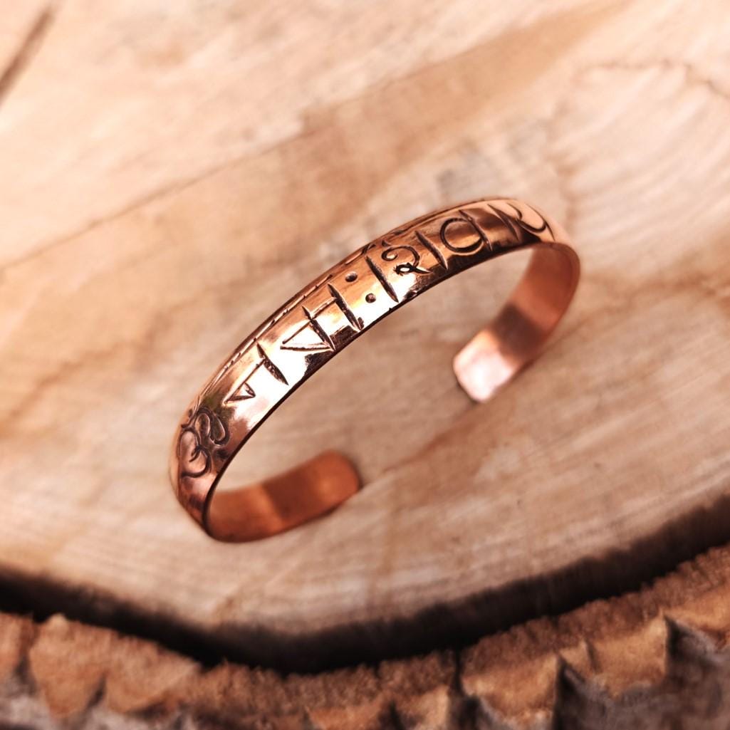 Bracciale in rame con mantra Om Namah Shivaya