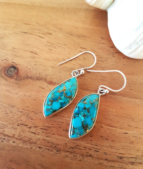 Etsy turquoise sale earrings