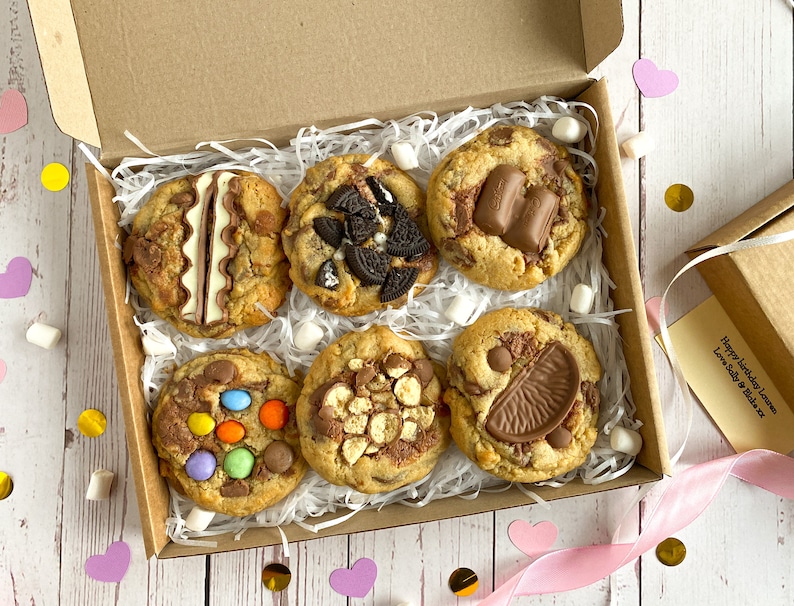 CHUNKY COOKIE Gift Box Mixed Box Letterbox Cookies-Birthday Gift-Thank you Gift-Get well Soon Personalised Note Father's Day Gift image 6