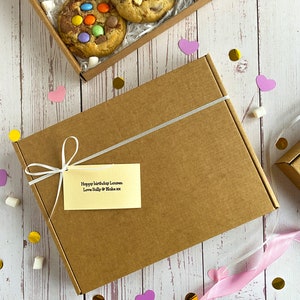 CHUNKY COOKIE Gift Box Mixed Box Letterbox Cookies-Birthday Gift-Thank you Gift-Get well Soon Personalised Note Father's Day Gift image 3