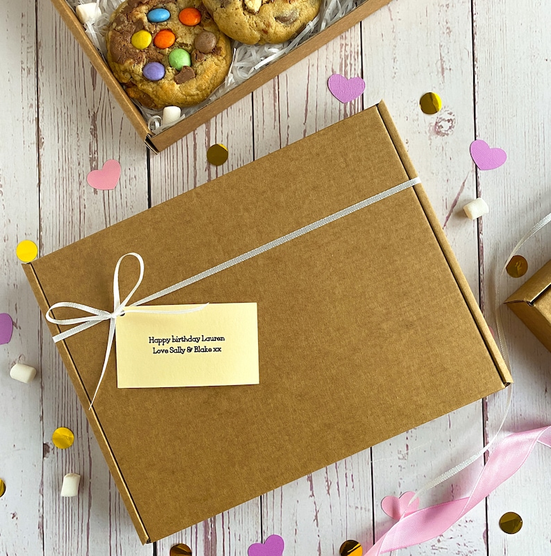 CHUNKY COOKIE Gift Box Mixed Box Letterbox Cookies-Birthday Gift-Thank you Gift-Get well Soon Personalised Note Father's Day Gift image 3