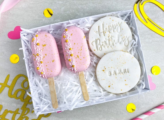 Clear Cakesicle Box  Popsicle Cake (Gold) - Bakers Box ME