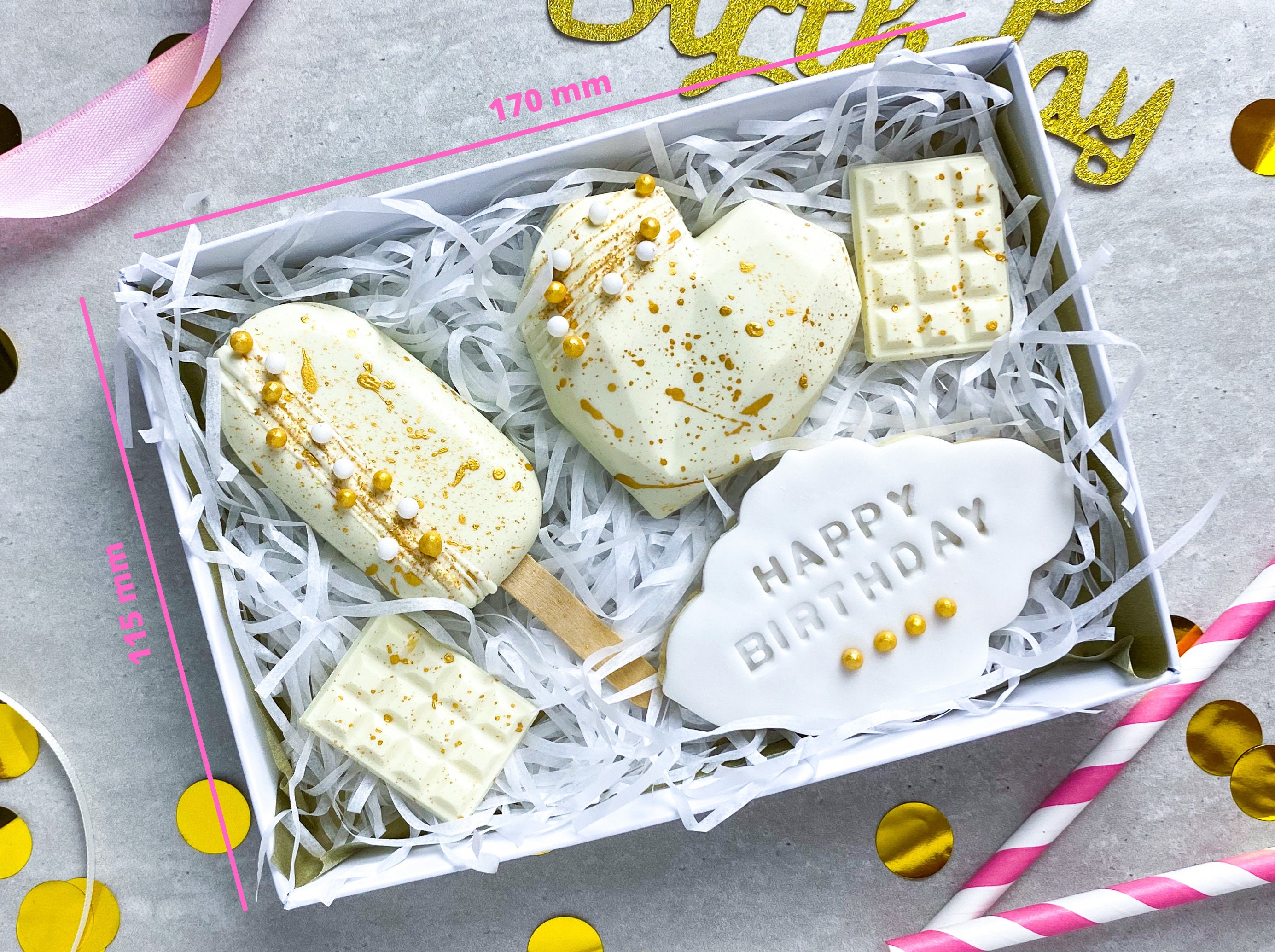 Birthday Cakesicle Treat Box for Her Personalised Birthday Etsy UK