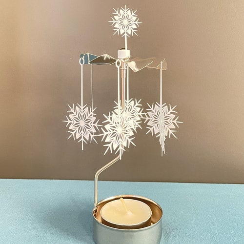 Spinning Snowflake. Spinning Candle Holders. Rotary Candle Etsy