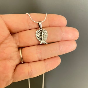 Angel wings pendant Angel wings necklace Silver angel wings Silver angel wings necklace Angel wings jewelry Wings sterling silver 925