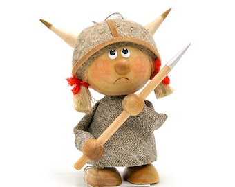 Viking girl, Christmas ornament gnome on a string, Viking gnomes, Scandinavian gifts, Swedish gifts, Viking gifts, Viking decor
