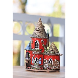 Ceramic house, Ceramic candle house and aroma lamp in one, Candle holder, Home decor, Christmas gift, Housewarming Gift