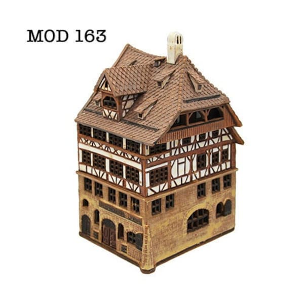 Casa de Alberto Durero, Núremberg, Baviera, Casa de cerámica para velas, Casa de cerámica para velas, Casas de pueblo navideñas, Decoración alemana