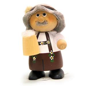 Man with beer Alpin man with mug of beer Christmas ornament with string Gift to the man German gifts German ornament Oktoberfest gift