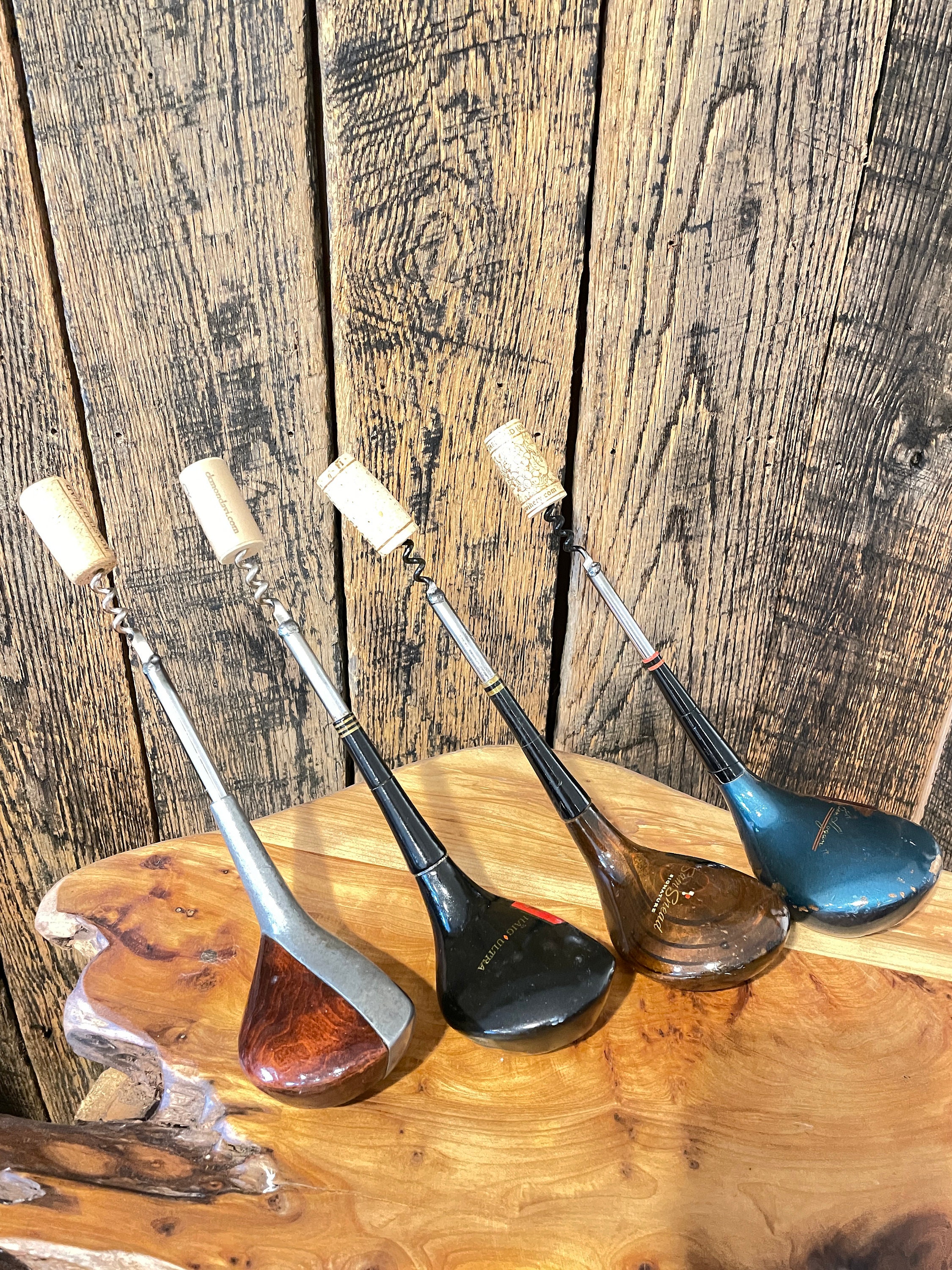 Corkscrew with Putter Handles. Gifts for golfers! Made from converted vintage golf clubs. A bar tool or golfers trinket. Golf gifts for men
