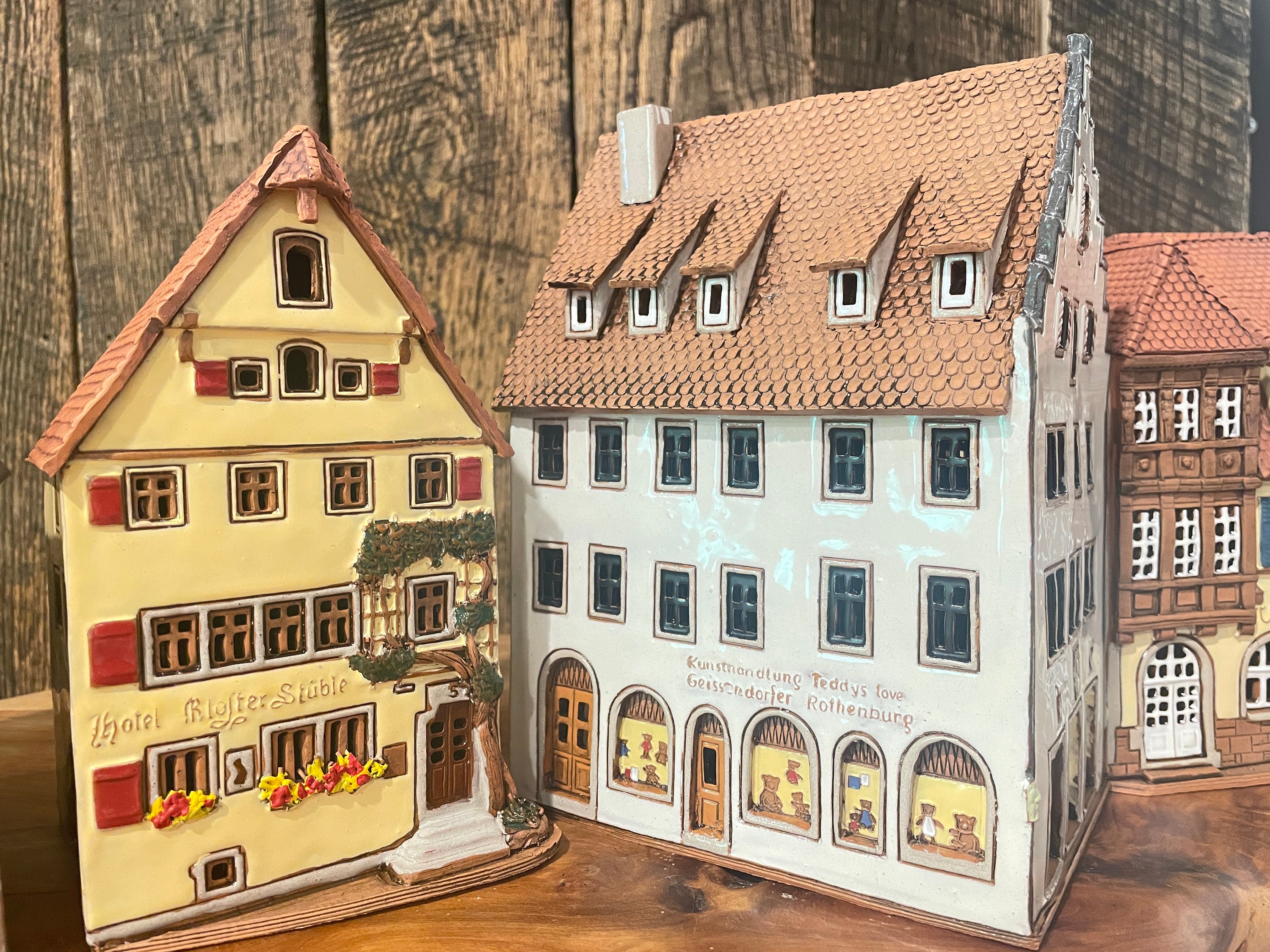 キャンドルハウス　リヒトハウス　ドイツ　陶器　ハンドメイド　ローテンブルク Houses Germany, Bavaria, Rothenburg, Ceramic Candle House