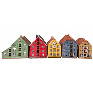 House Trondheim Norway, Norway gifts, Ceramic house tealight, Ceramic candle house, Norway decor, Christmas village house, Scandinavian gift