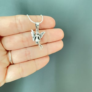 Fairy Necklace, Sterling Silver Fairy pendant, Fairy jewelry, Fairy gift, Mythology necklace, Fairycore, Fae jewelry, Girlfriend Gift