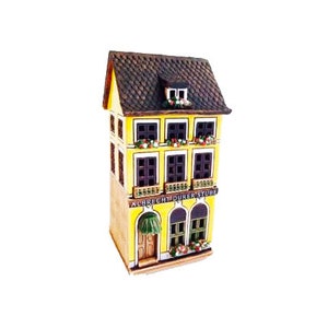 Restaurant Albrecht Durer Stube. Aachen, Germany. Ceramic house tealight. Ceramic candle house. Candle house. Christmas village houses