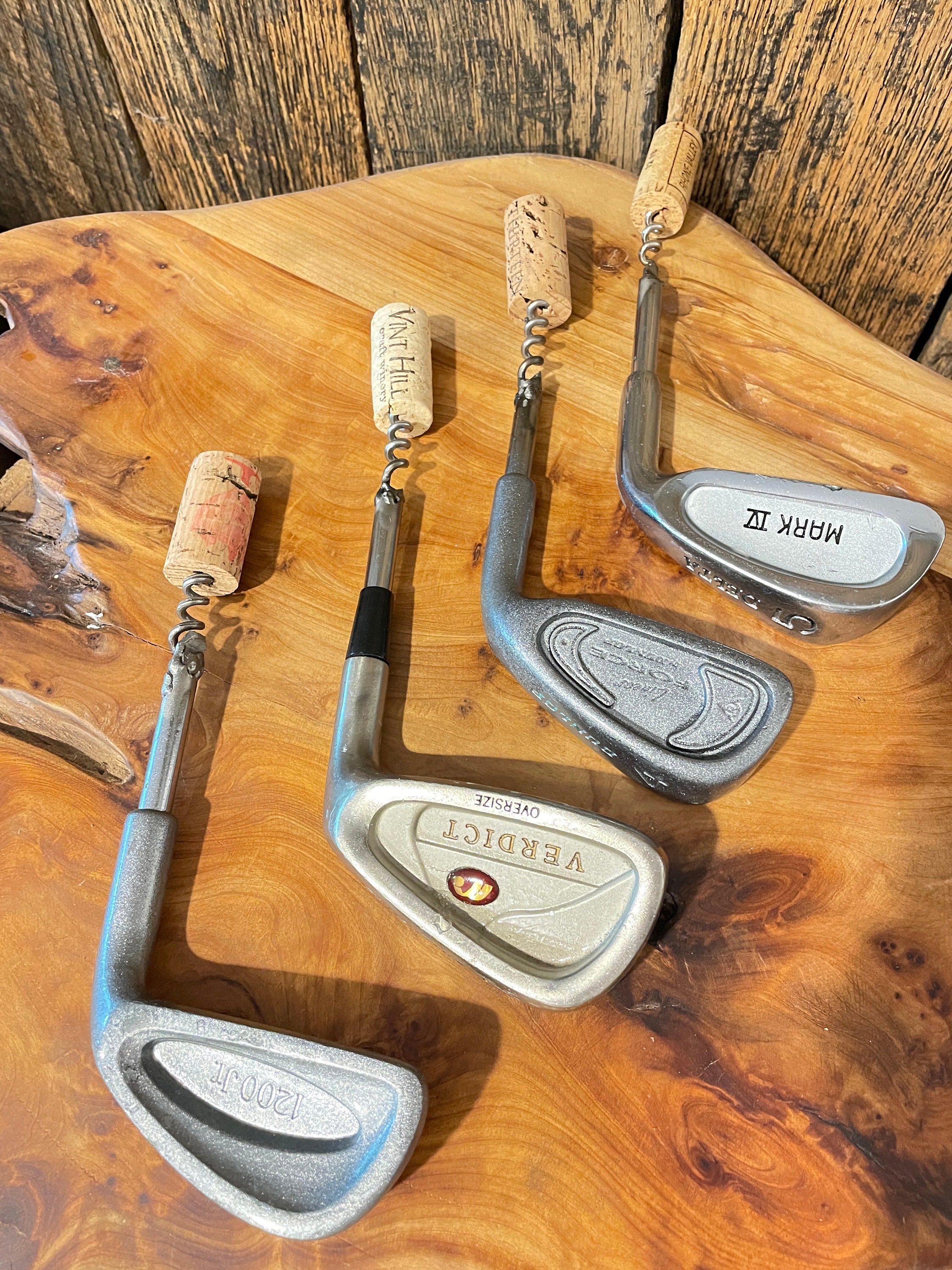 Corkscrew with Putter Handles. Gifts for golfers! Made from converted vintage golf clubs. A bar tool or golfers trinket. Golf gifts for men