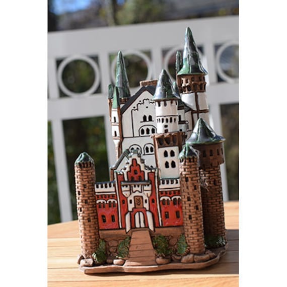 Neuschwanstein Castle, Schwangau, Germany. Ceramic House Tealight