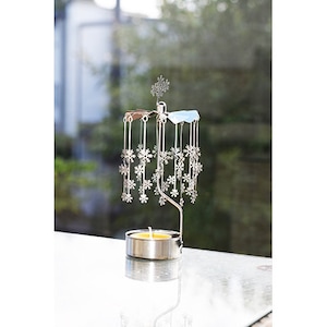 Spinning candle holders small snowflakes. Rotary candle holders. Home decor. Christmas tea light holder