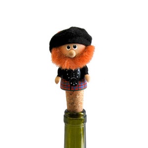Bottle stopper scotsman. Wine bottle stopper. Wine lover gift. Wine stopper. Handmade bottle stopper. Bar tool. Scotsman