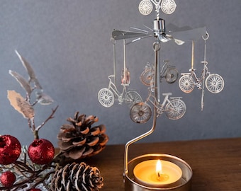 Spinning candle holders Bicycle. Candle holder. Bicycle. Rotary candle holders. A gift for a cyclist. Candle carousel. Tea light holder