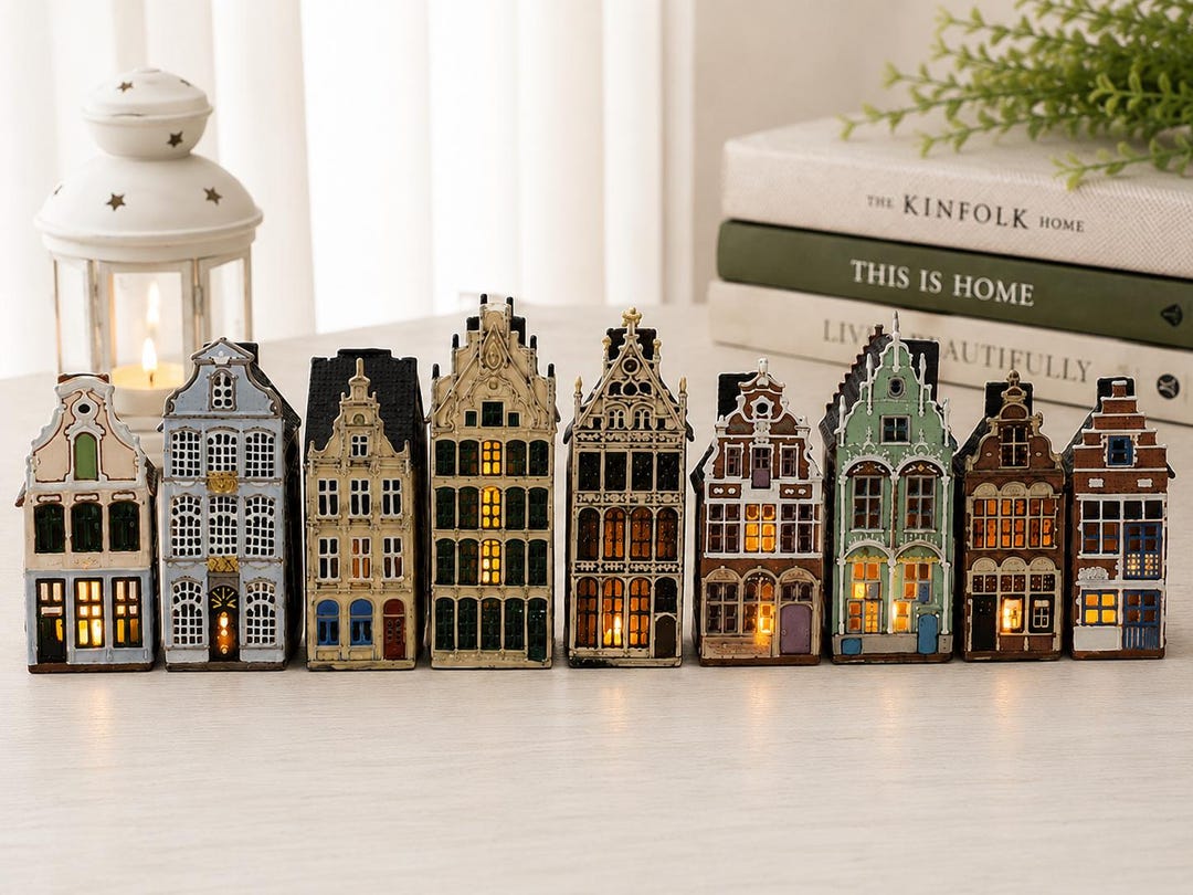Ceramic House Belgium, Belgium Gift, Ceramic House Tealight